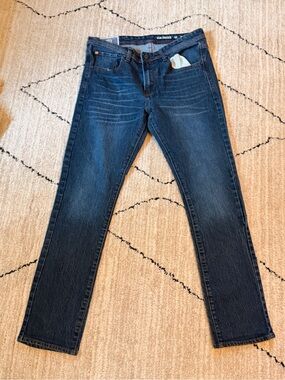 Mens MBX Dark Blue Slim Fit Jeans